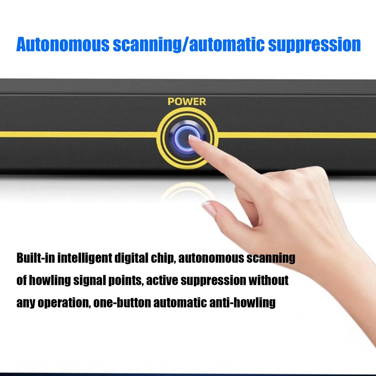 Processore audio, microfono anti-ululo, cambio feedback automatico, anti-ululo, per applicazioni di performance stage e KTV