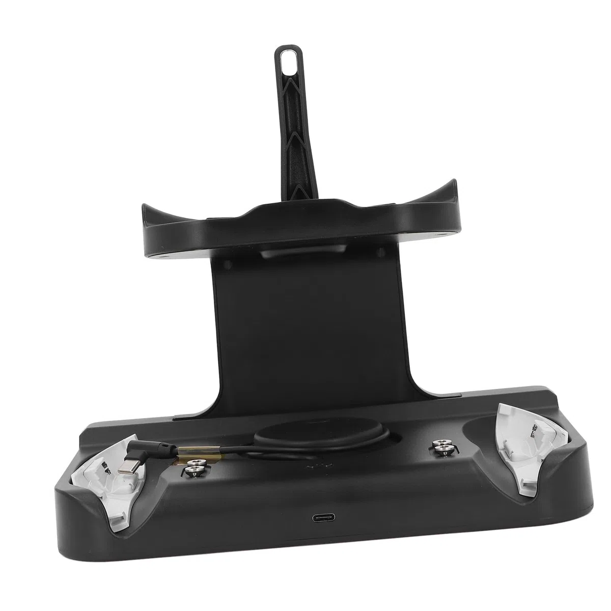 Gedourain Supporto di Ricarica per Controller VR Comoda Ricarica Rapida Illuminazione RGB Stazione di per Controller per Cuffie VR per Giocatori Materiale ABS (Nera)