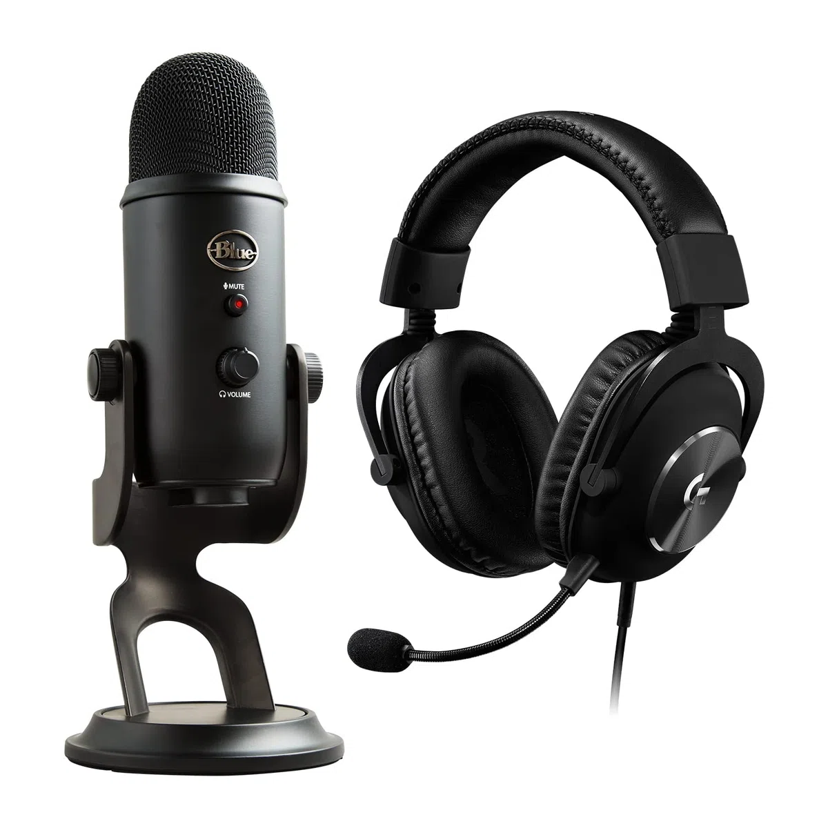 Logitech G PRO X Cuffia con Microfono per Gaming di Seconda Generazione, con Blue Voice + Blue Microphones Yeti, Microfono USB per Registrazione e Streaming su PC e Mac