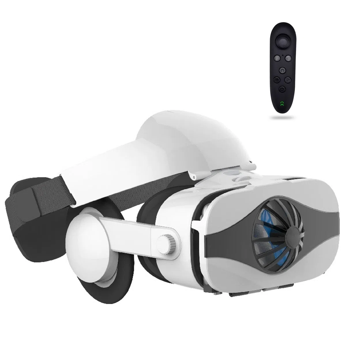 Cuffie Occhiali 3D VR, Visore Realtà Virtuale 3D, VR Visore Cuffie con Lenti HD Anti Luce Blu, per iPhone/Android Smartphones da 4,7 a 7,2 pollici, Regali di Natale per bambini e adulti(F)