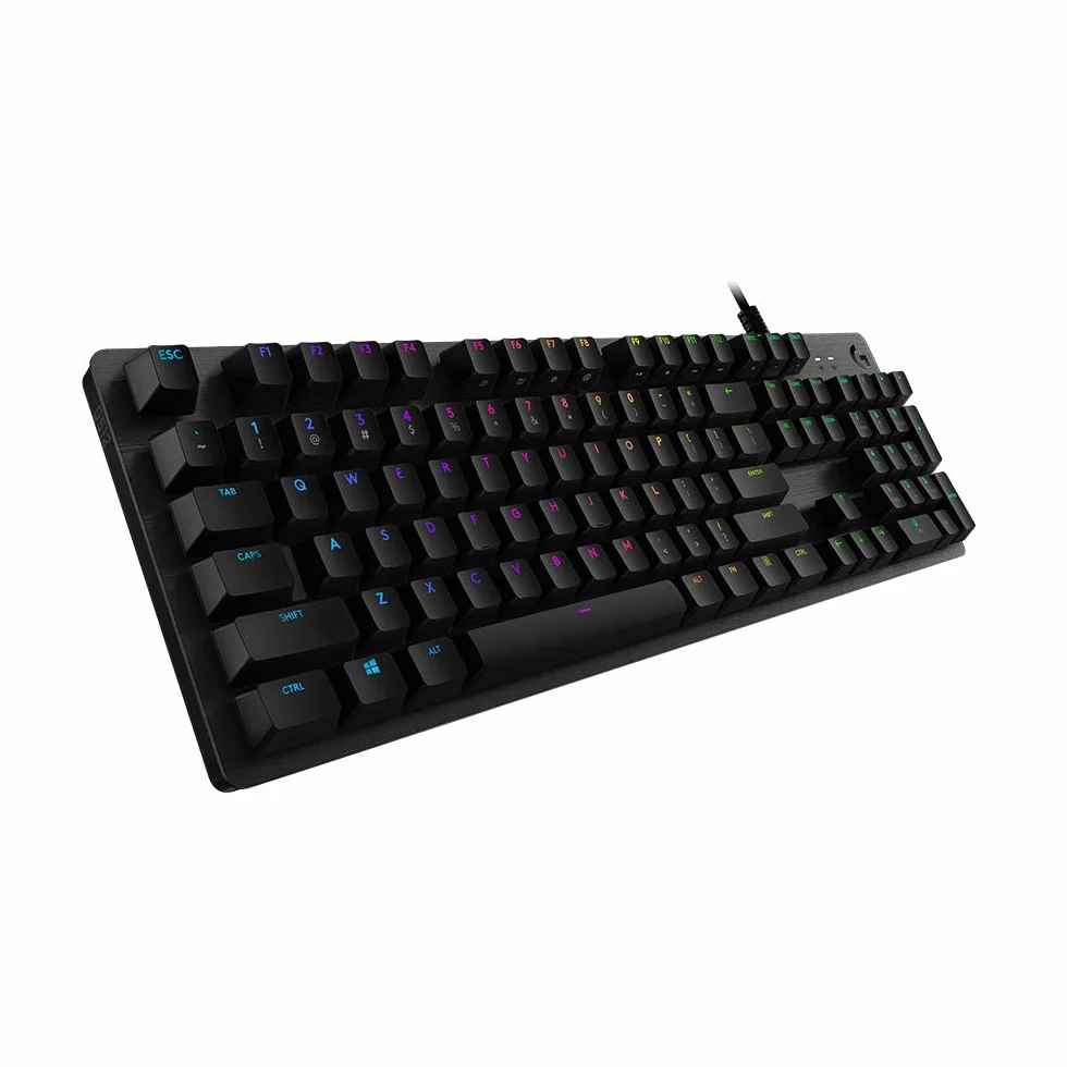 Logitech G512 Tastiera Gaming Meccanica, RGB LIGHTSYNC, Tasti Retroilluminati, GX Red Lienear Switch, Telaio in Alluminio Spazzolato, Tasti Personalizzabili, USB, QWERTY US Layout, Carbon/Nero