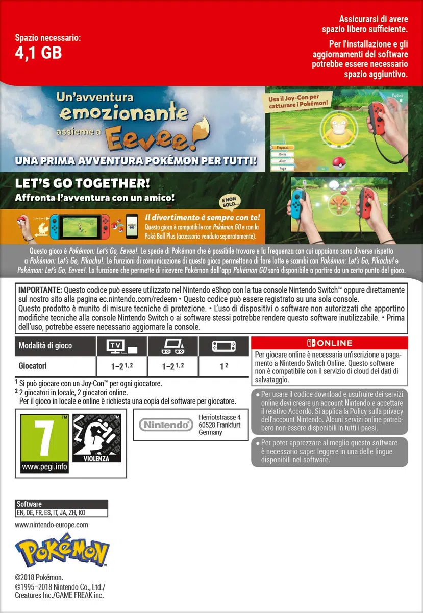 Pokémon: Let's Go, Eevee! | Nintendo Switch - Codice download