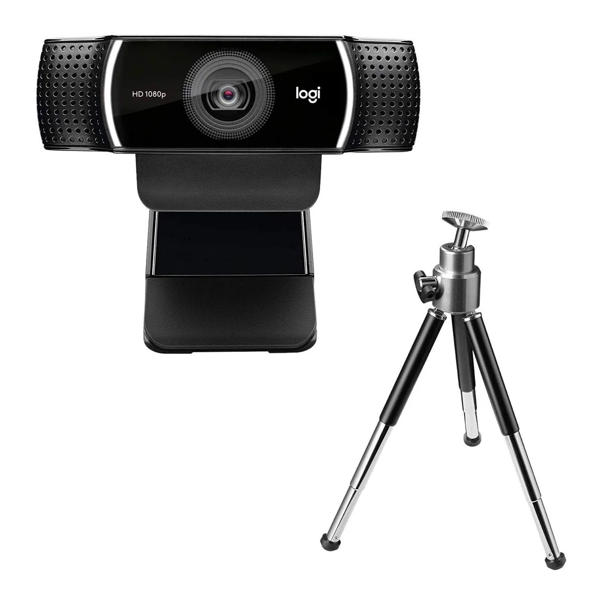 Logitech C922 Pro Stream Webcam Full HD 1080p Streaming con treppiede e licenza gratuita di 3 mesi XSplit microfoni neri + blu Microfono USB Yeti, Blackout