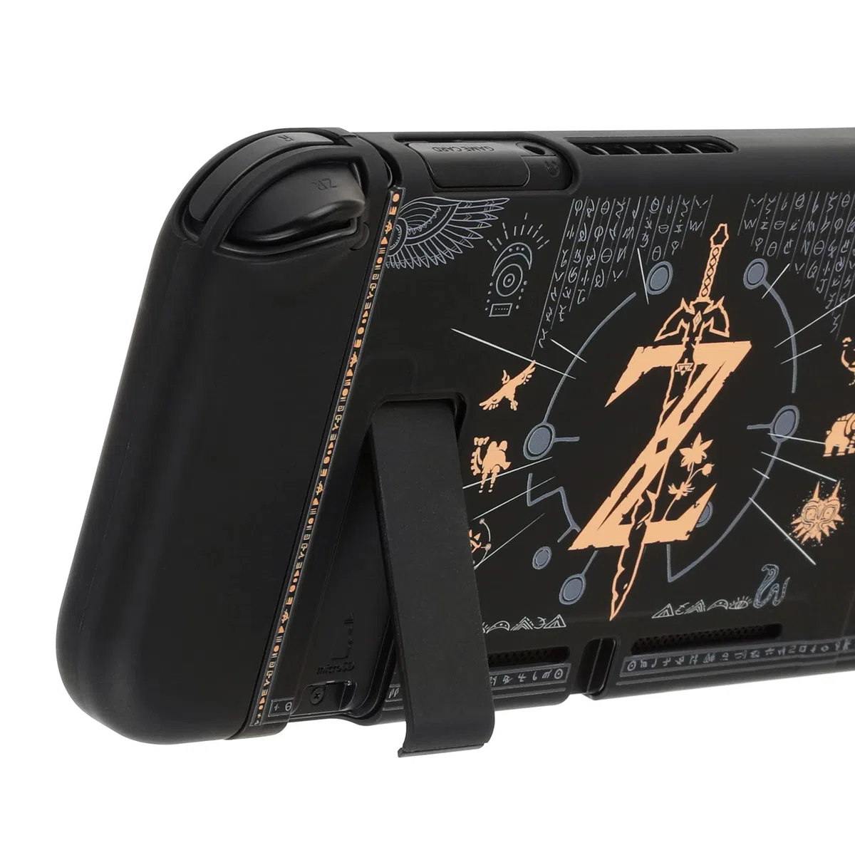 Custodia protettiva agganciabile compatibile con Switch, custodia rigida per controller Switch e Joy-Con con 4 impugnature per pollice, custodia per il trasporto di Zelda Switch (The Legend of Zelda)