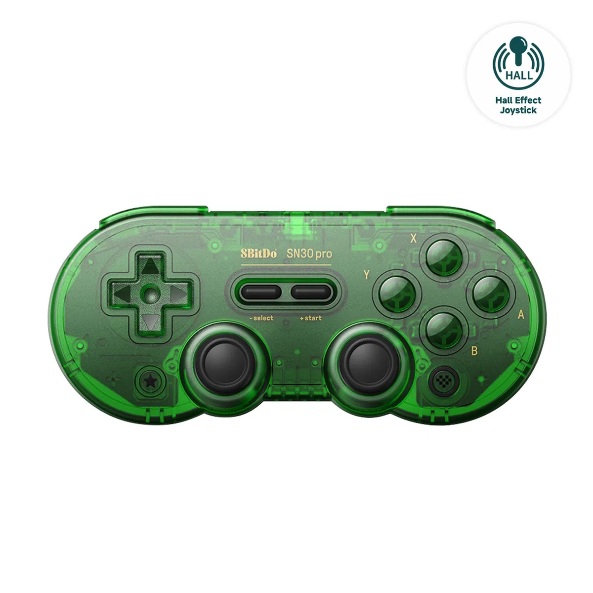 8Bitdo SN30 Pro Controller Bluetooth, Joystick ad Effetto Hall, Controller Giocare Compatibile con Switch, Apple, Windows, Steam Deck, Android e Raspberry Pi (Verde)