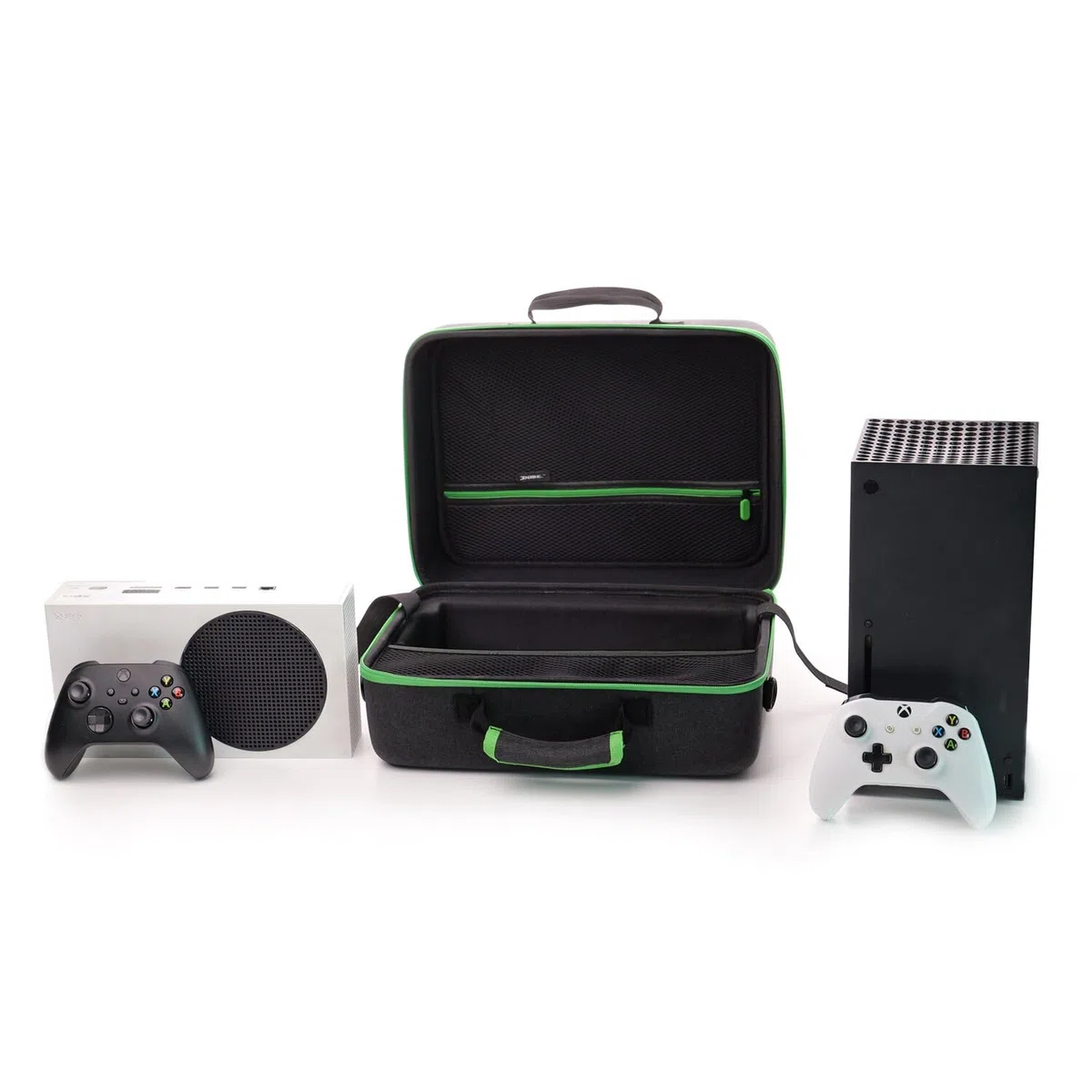 XUMIUZIY Custodia da Trasporto per X Box Series X, per Console di Gioco X Box Series S e Altri Accessori, Custodia da Viaggio Adatta Perfettamente a Console, Controller, Cavi e Altri