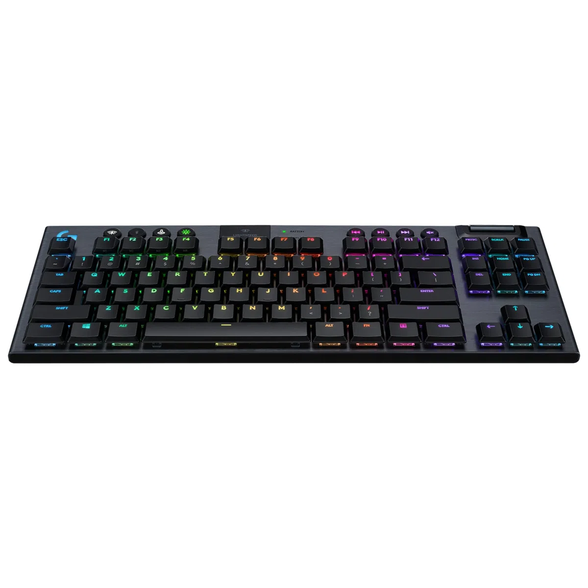 Logitech G915 TKL Tenkeyless LIGHTSPEED RGB Tastiera meccanica da gioco per PC portatile Switch a basso profilo, LIGHTSYNC RGB Wireless, funzione Bluetooth, nero
