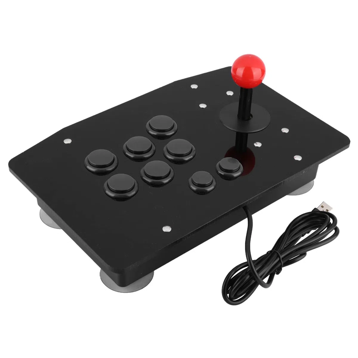 Fight Stick Joystick Rocker Game Joystick con 8 Pulsanti Game Handle Controller Game Joystick Fighting Stick per PC (Nero) usb arcade controller input 10 button Plug & Play TV-spel