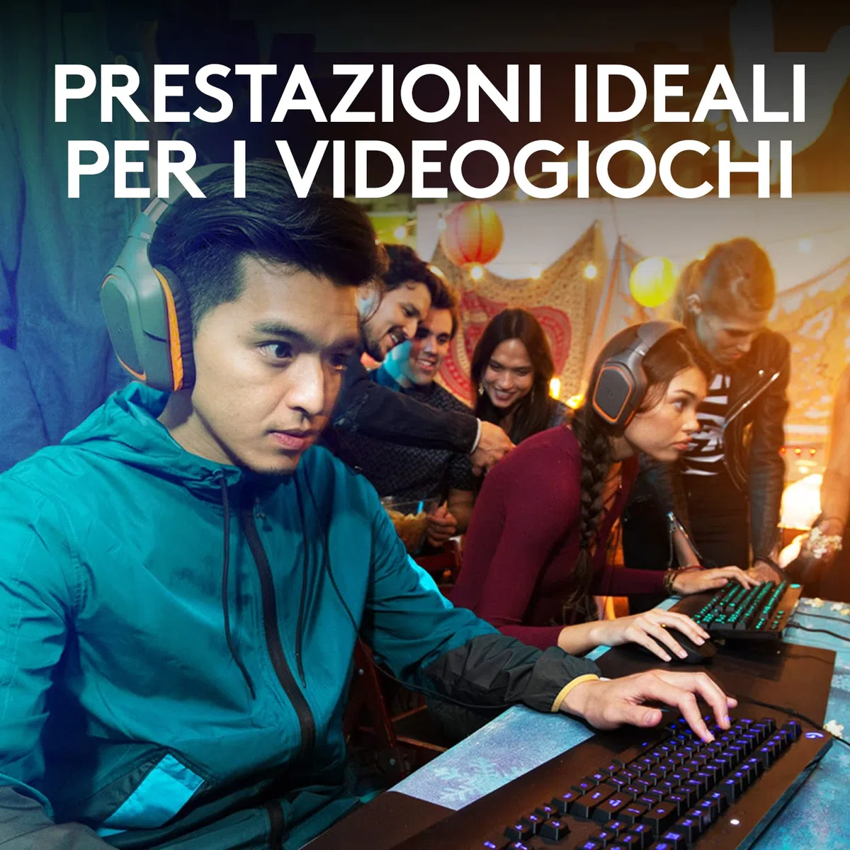 Logitech G G213 Prodigy Tastiera Gaming Cablata, LIGHTSYNC RGB, Layout US QWERTY - Nero