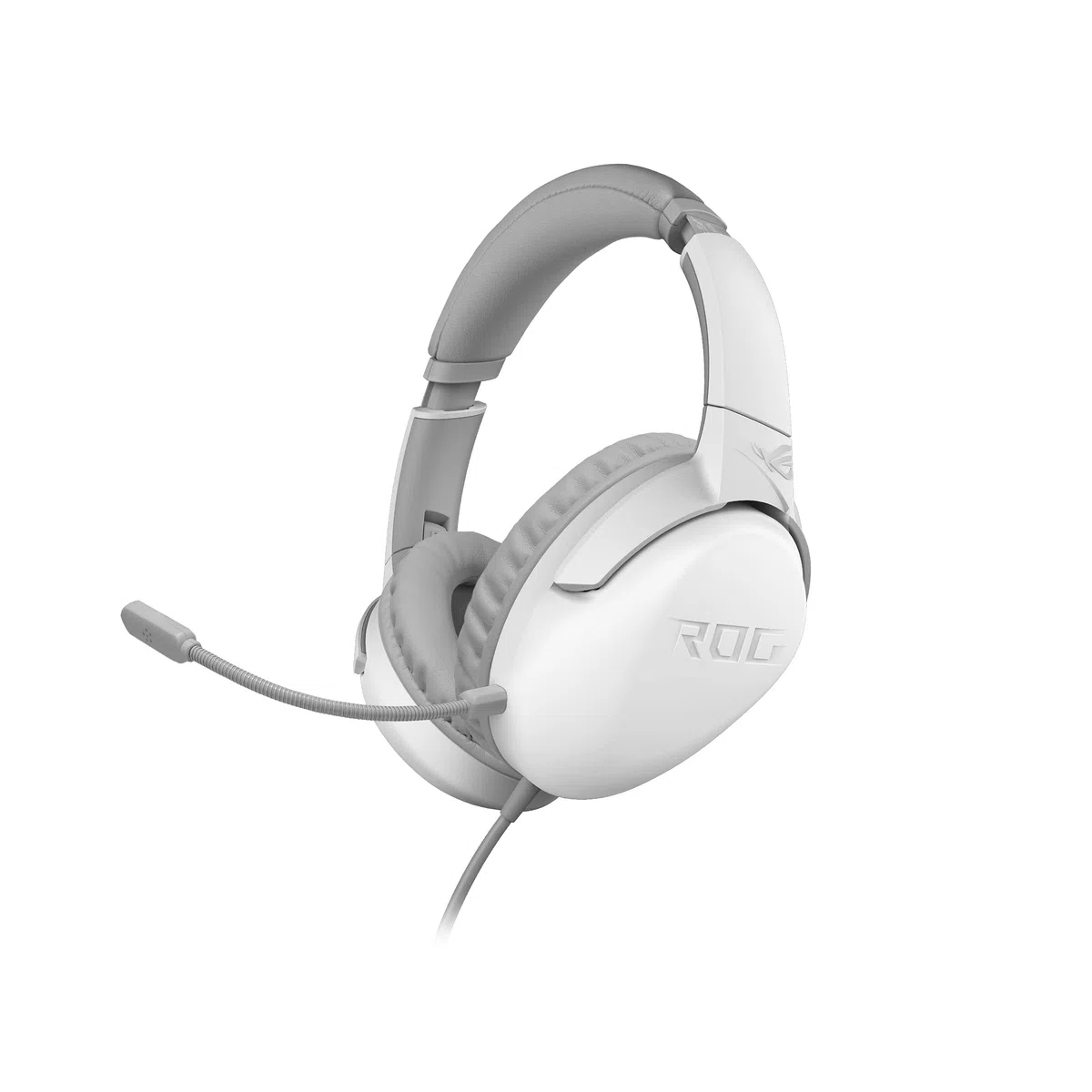 ASUS ROG Strix Go Core Moonlight White Cuffia Gaming jack 3.5mm, Audio Alta Risoluzione, Microfono Cancellazione Rumore, Driver 40 mm, Design Leggero, Per PC, Switch, PS5 e Dispositivi Mobile, Bianco