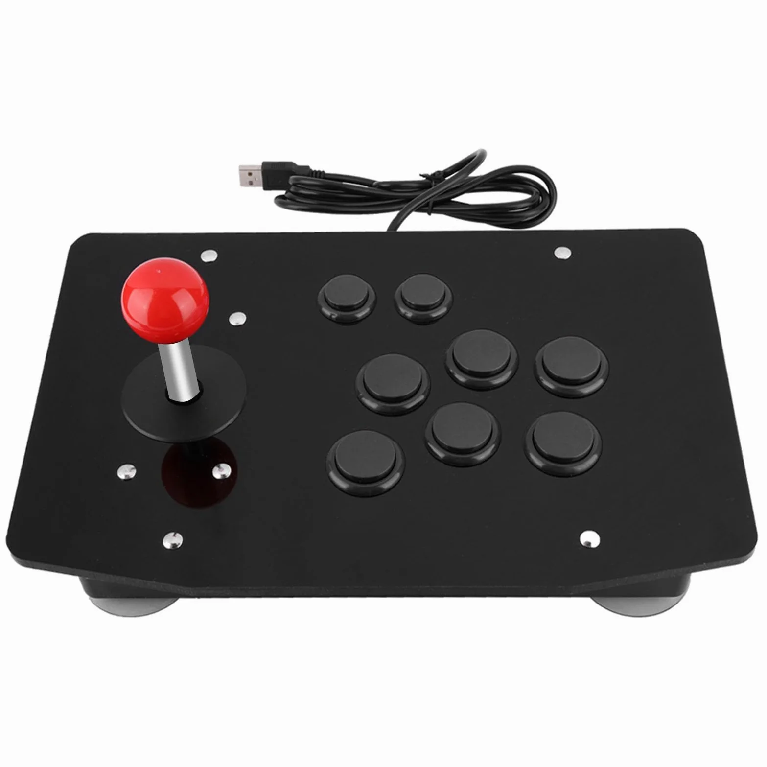 Blaihild Joystick per Giochi Rocker, Guscio in Cristallo Acrilico di Alta qualità con Pulsanti Tipo Scheda 3D e Ventosa Fissa con Foro da 50 Mm, per Console