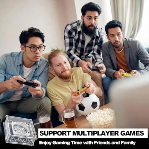 Console Per Videogiochi Retrò Con 256 Gb Di Memoria, Oltre 50.000 Giochi Integrati E 2 Controller Wireless, Compatibile Con Ps1, Psp, Mame E Uscita Av 4k Hd.
