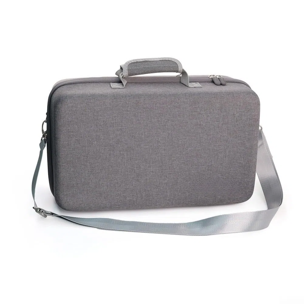 Custodia rigida in EVA per PS5 Pro e console sottili, custodia portatile multifunzione con cerniera di sicurezza, organizer protettivo da viaggio per accessori da gioco (grigio)
