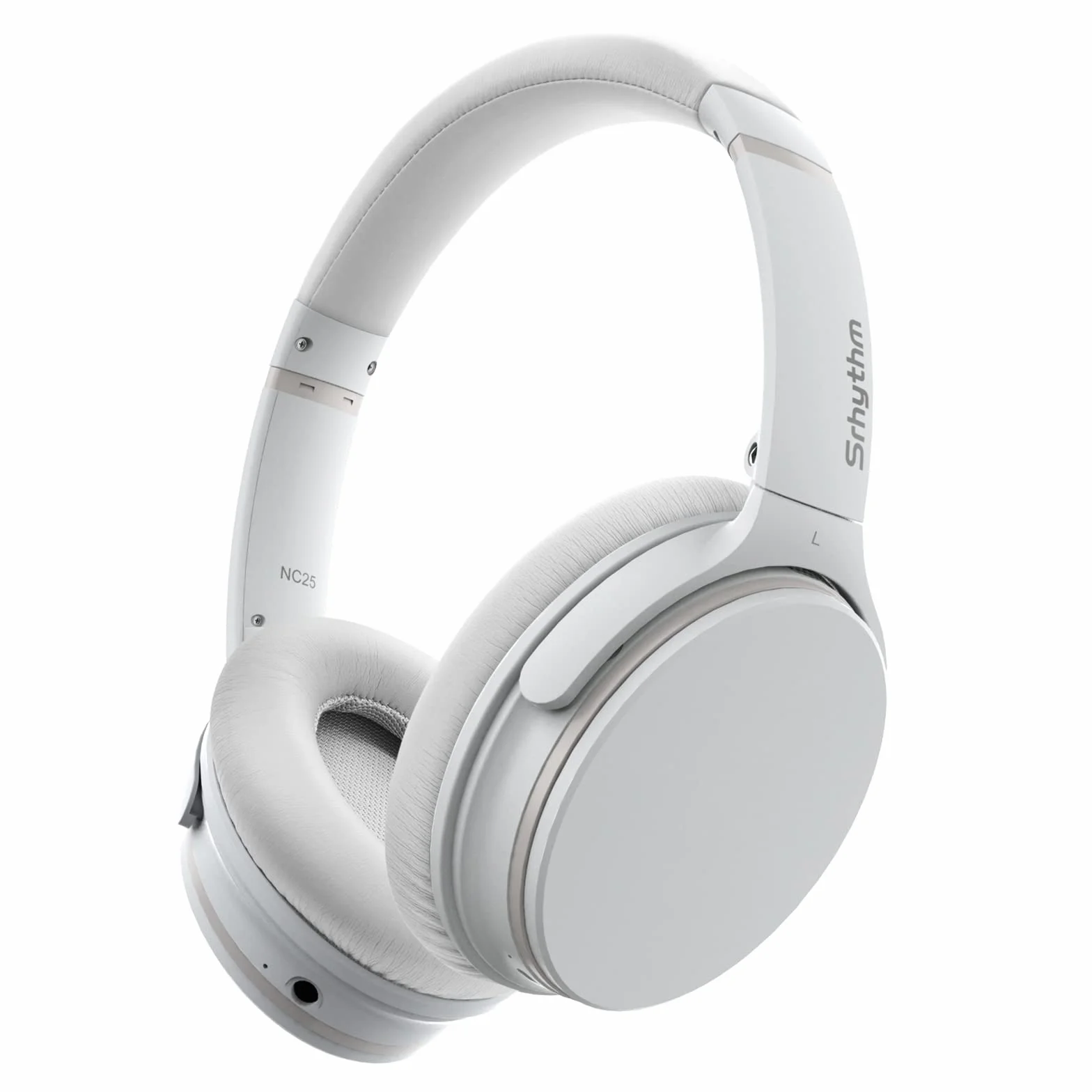 Srhythm NC25 Cuffie Stereo con Cancellazione Attiva del Rumore, Bluetooth 5.3, Auricolari ANC Over-ear con Hi-Fi, Microfono, Autonomia di 50 Ore, Assistente Vocale, ModalitàGioco a Bassa Latenza