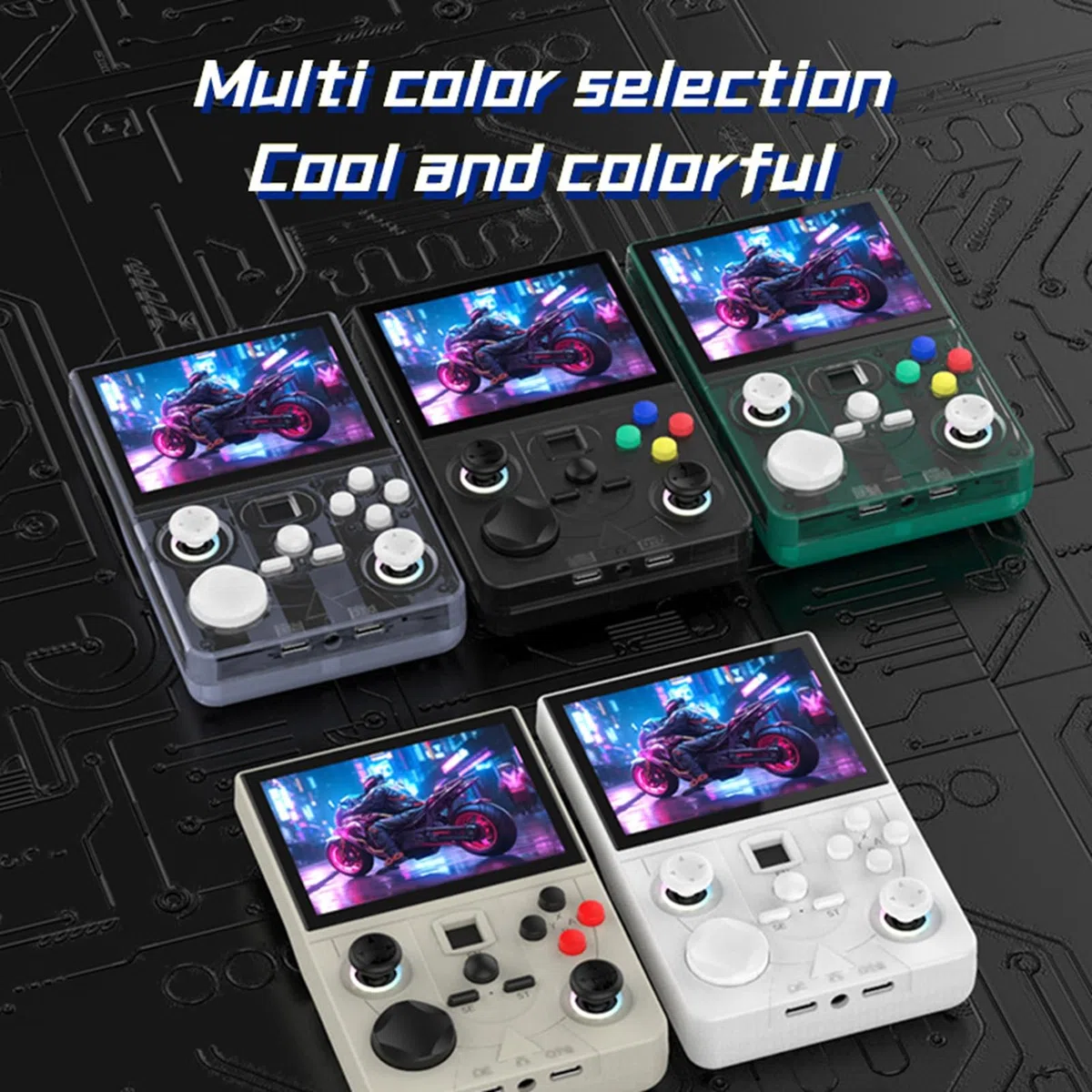 Console per Videogiochi retrò WiFi Open Source Console per Emulatore di Giochi Portatile da 3,5 "Doppio Joystick per Giochi Multiplayer (128G)