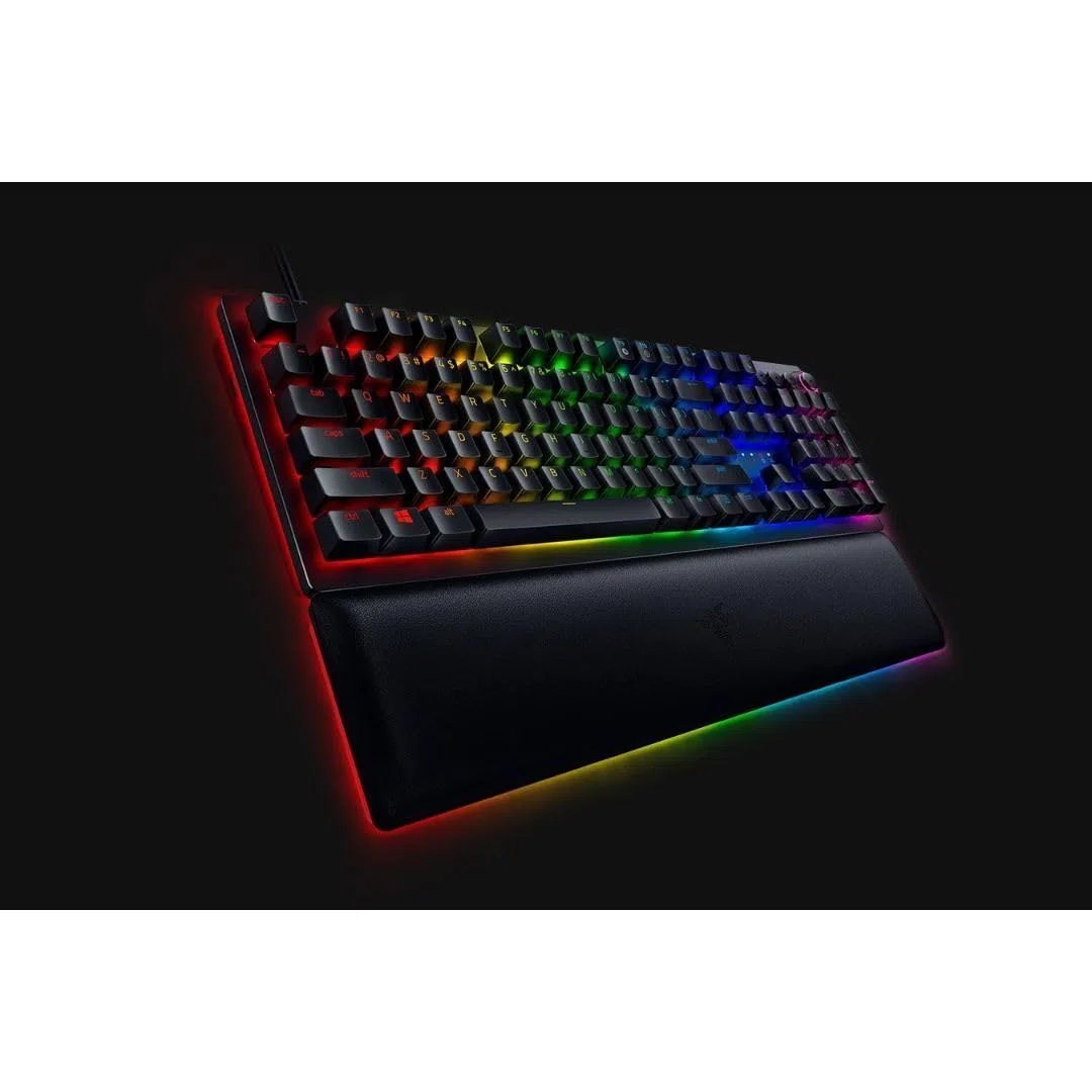 Razer Tastiera da gioco analogica Huntsman V2: controllo regolabile tramite interruttori ottici analogici - Modalità Trigger Rapid - Illuminazione Chroma RGB - Poggiapolsi magnetico - Tasti