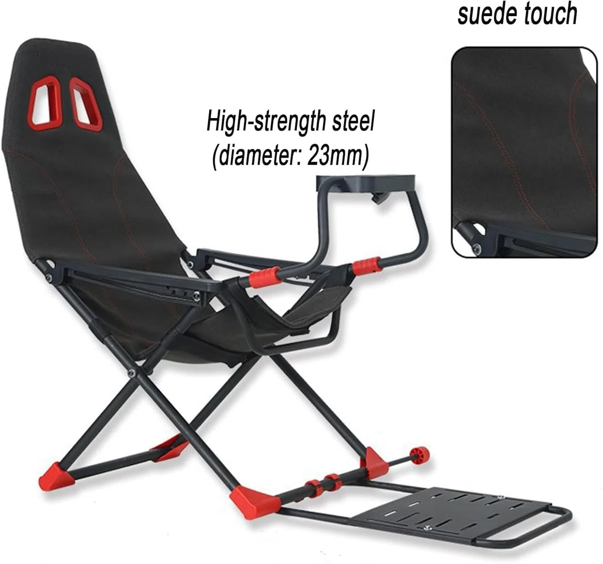 Racing Simulator Cockpit con supporto ruota regolabile e sedile ergonomico, design pieghevole per Xbox, PS4, PC