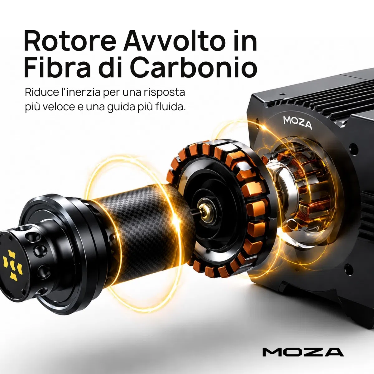 MOZA R9 V3 Base Volante Direct Drive 9 Nm per Simulatore di Guida PC, Encoder Magnetico 21 bit, Alluminio Aeronautico, Compatibile Ecosistema, Sim Racing Professionale