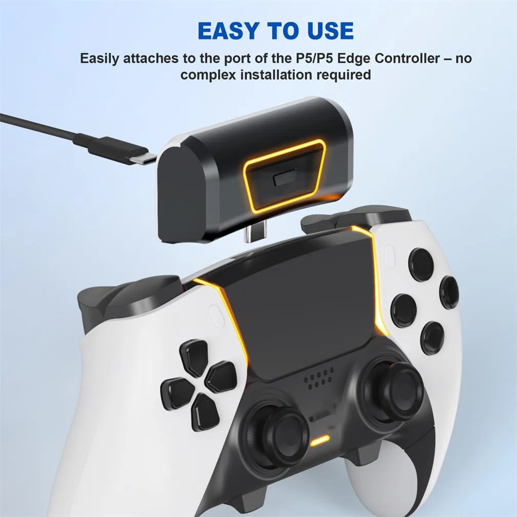 Batteria ricaricabile per controller di gioco, caricatore wireless da 1900 mAh per gamepad