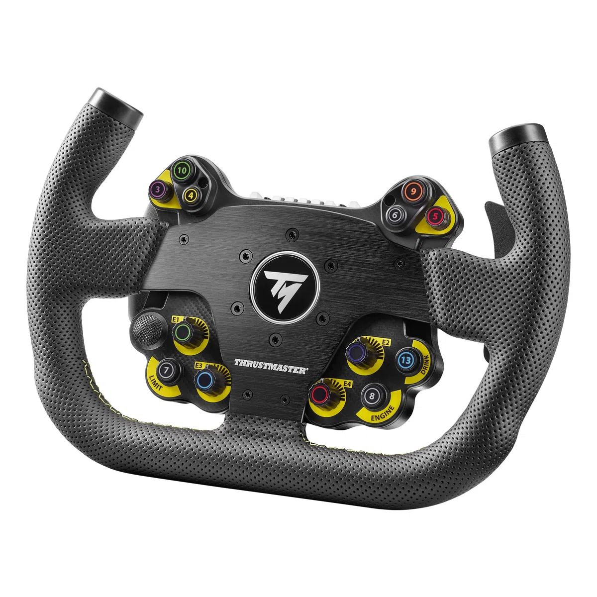 Thrustmaster EVO Racing 31U Leather Volante Add-On - PS5, XBOX e PC | Design a U, per monoposto ed endurance, hub rimuovibile, palette Mag-Shift, 25 pulsanti programmabili, 4 selettori