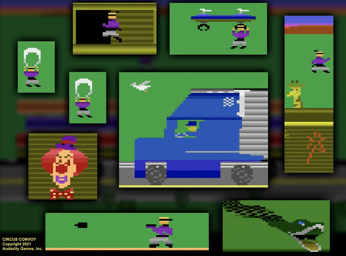 Circus Convoy - Cartuccia di gioco Atari 2600, 7800+ dai leggendari creatori di Pitfall e Keystone Kapers. Collezione sigillata in fabbrica per gli appassionati di Atari Retro Games.