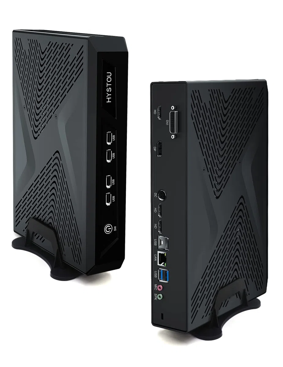 HYSTOU Mini Pc Gaming, Win 11 Pro Mini PC Core i9-11900, 32GB DDR4 512GB M.2 NVMe SSD, Discreet Graphics Card RTX3050 GDDR6, Business Gaming Mini PC DP 8K, HD 4k, DVI, Four Screen Display Output