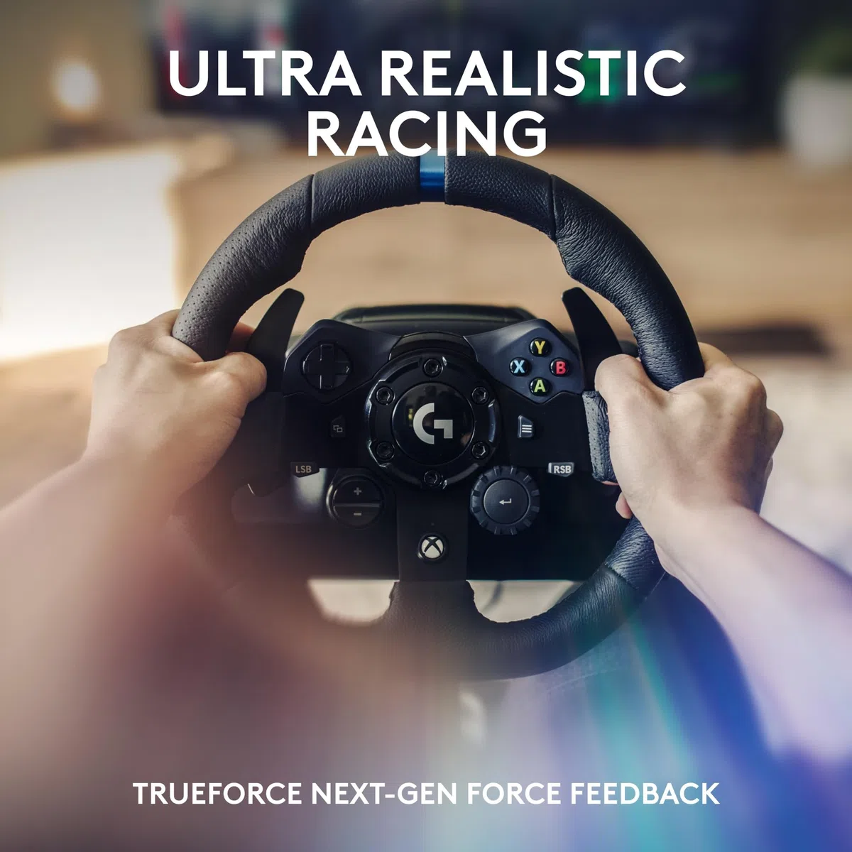 Logitech G923 Volante da Corsa e Pedali per Xbox One e PC, Presa Inglese - Nero & Driving Force Leva di Cambio, 6 Marce di Velocità con manopola ad H, Pomello del Cambio ‎in Vera Pelle, Nero