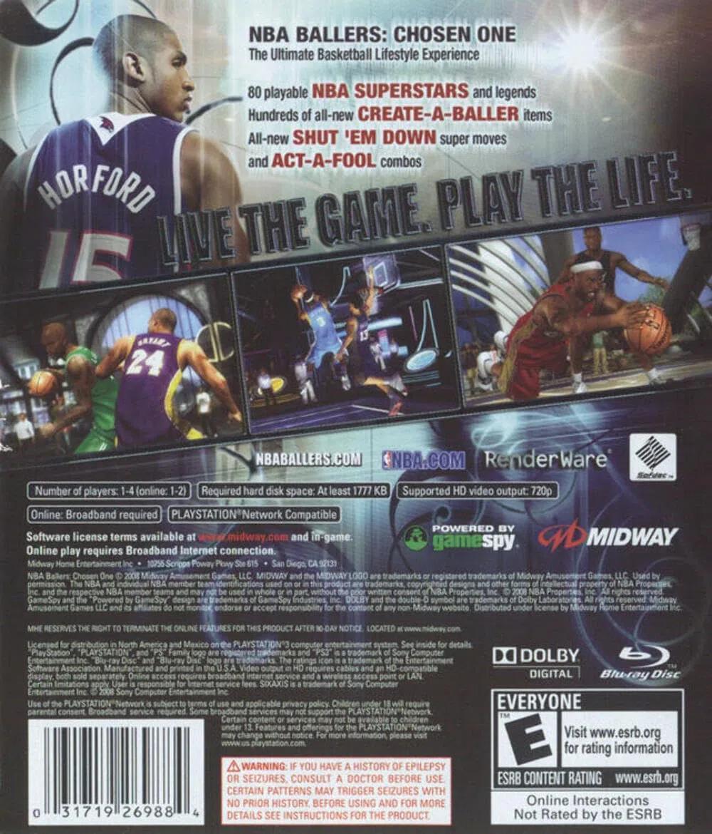 NBA Ballers: Chosen One - Playstation 3 by Midway