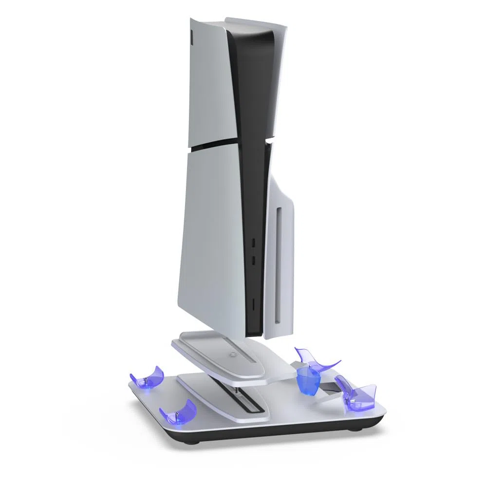 BeisDirect PS5 Stand Ventola di Raffreddamento per PS5 Slim/PS5 Console, Dual Controller Charging Dock Station per PSVR 2 & PS5, Supporto verticale multifunzionale con caricatore controller per PS5 VR