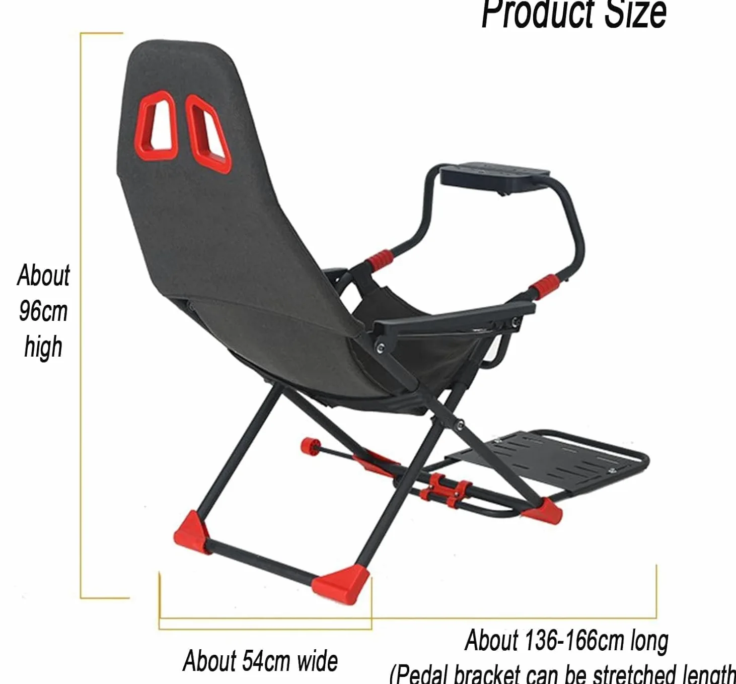 Cabina di pilotaggio regolabile con sedile ergonomico, supporto pieghevole per PC, PS4, PS5 e Xbox Series X|S - Configurazione definitiva dell'esperienza di gioco