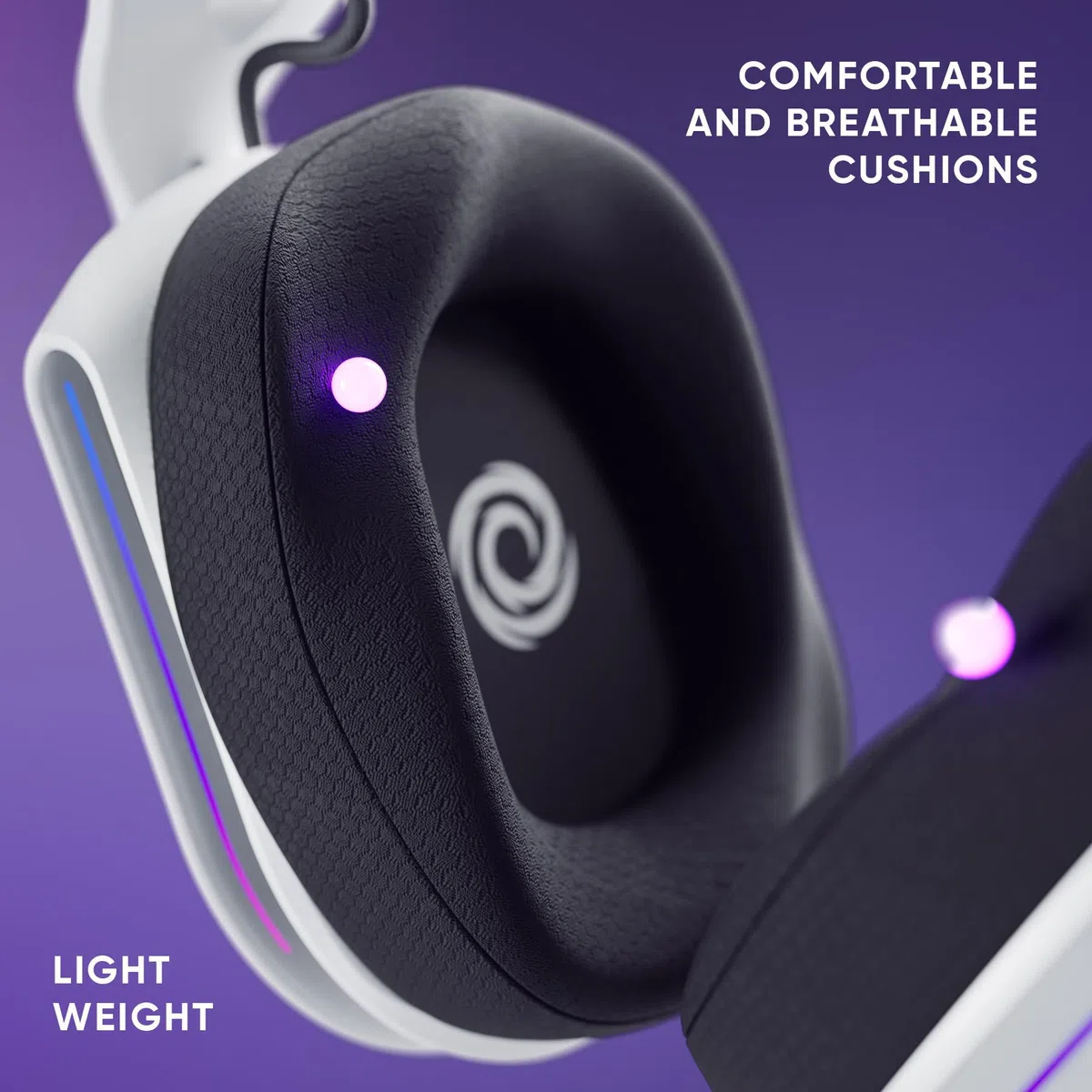 Casque gaming sans fil Oniverse Polaris Multiplateforme Blanc céleste