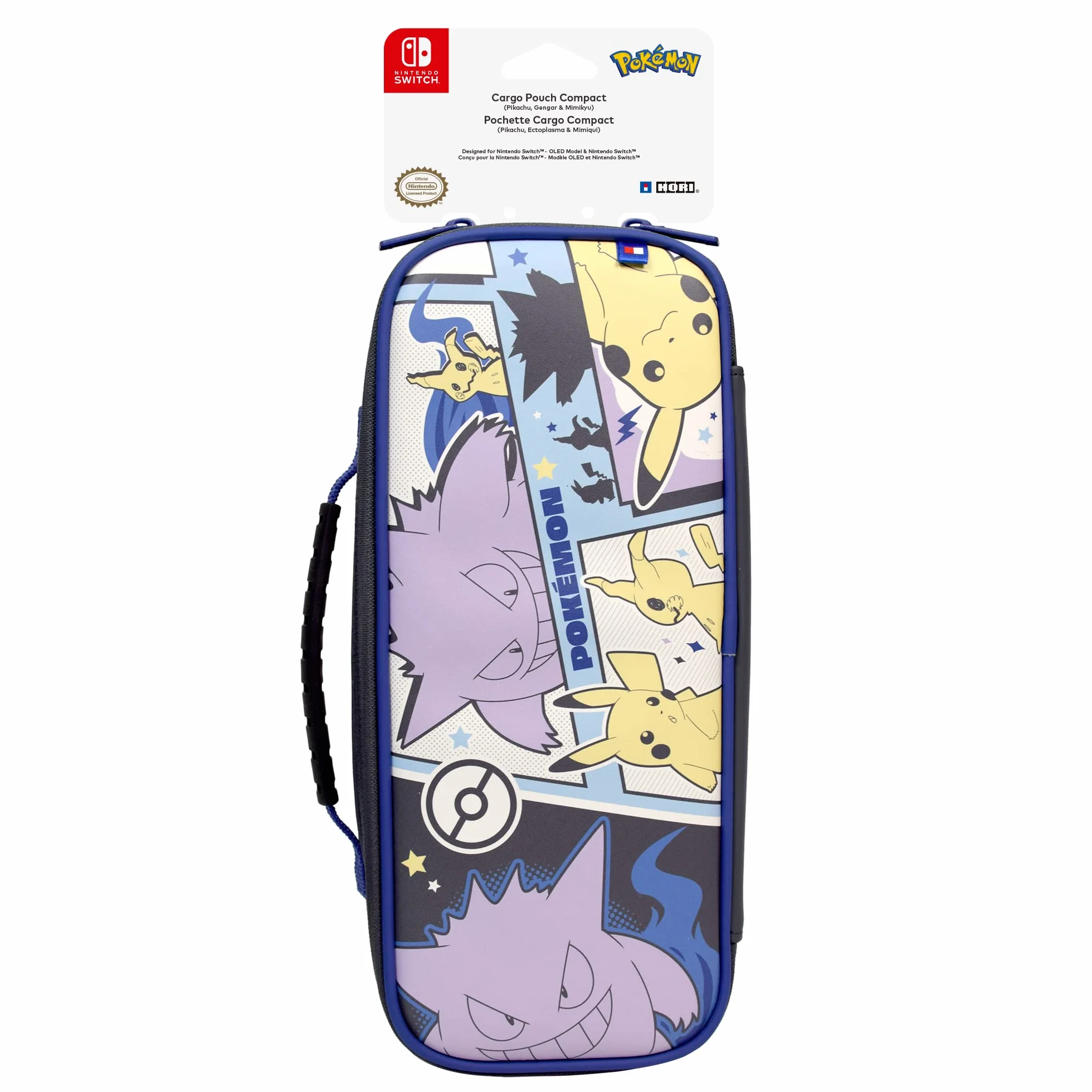 HORI Nintendo Switch Custodia Cargo Compact (Pikachu, Gengar e Mimikyu) - Custodia da viaggio compatibile con Split Pad Compact - Licenza ufficiale Nintendo e Pokémon
