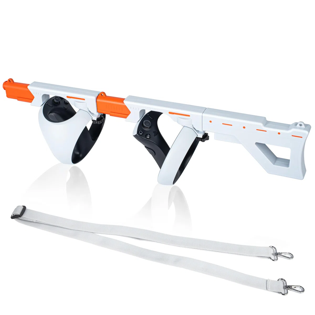 DEVASO Magnetic VR Gun Stock for PSVR2, 3-in-1 Changing VR Handle Accessories for Playstation VR2, Handle Attachment with Shoulder Straps for Enhance FPS Gaming Experience