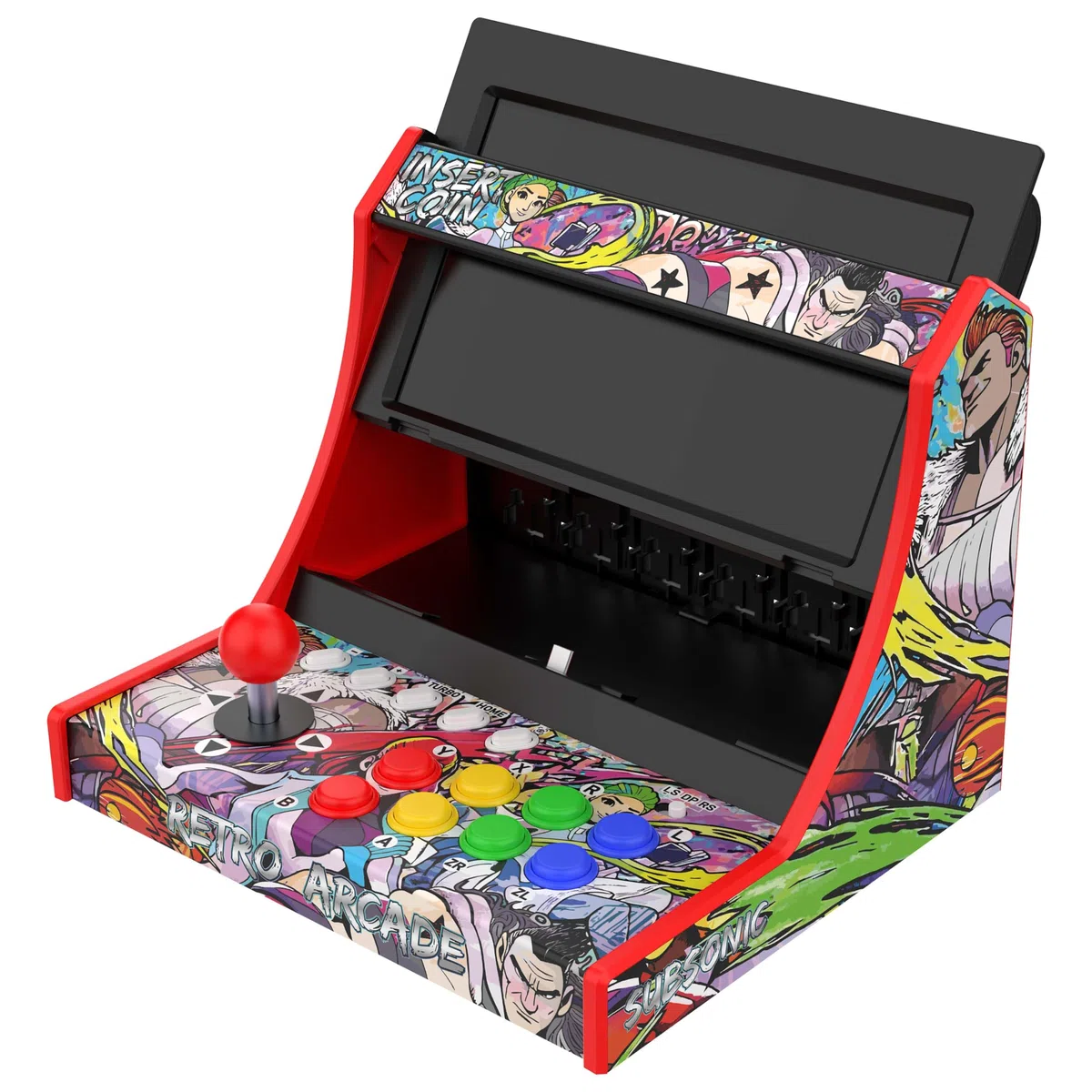 Subsonic - Mini Cabinato Arcade per Switch 2, Switch OLED e Switch - Docking Station per Console Nintendo con Joystick e 8 Pulsanti per Trasformare la Console Nintendo in un Cabinato Arcade