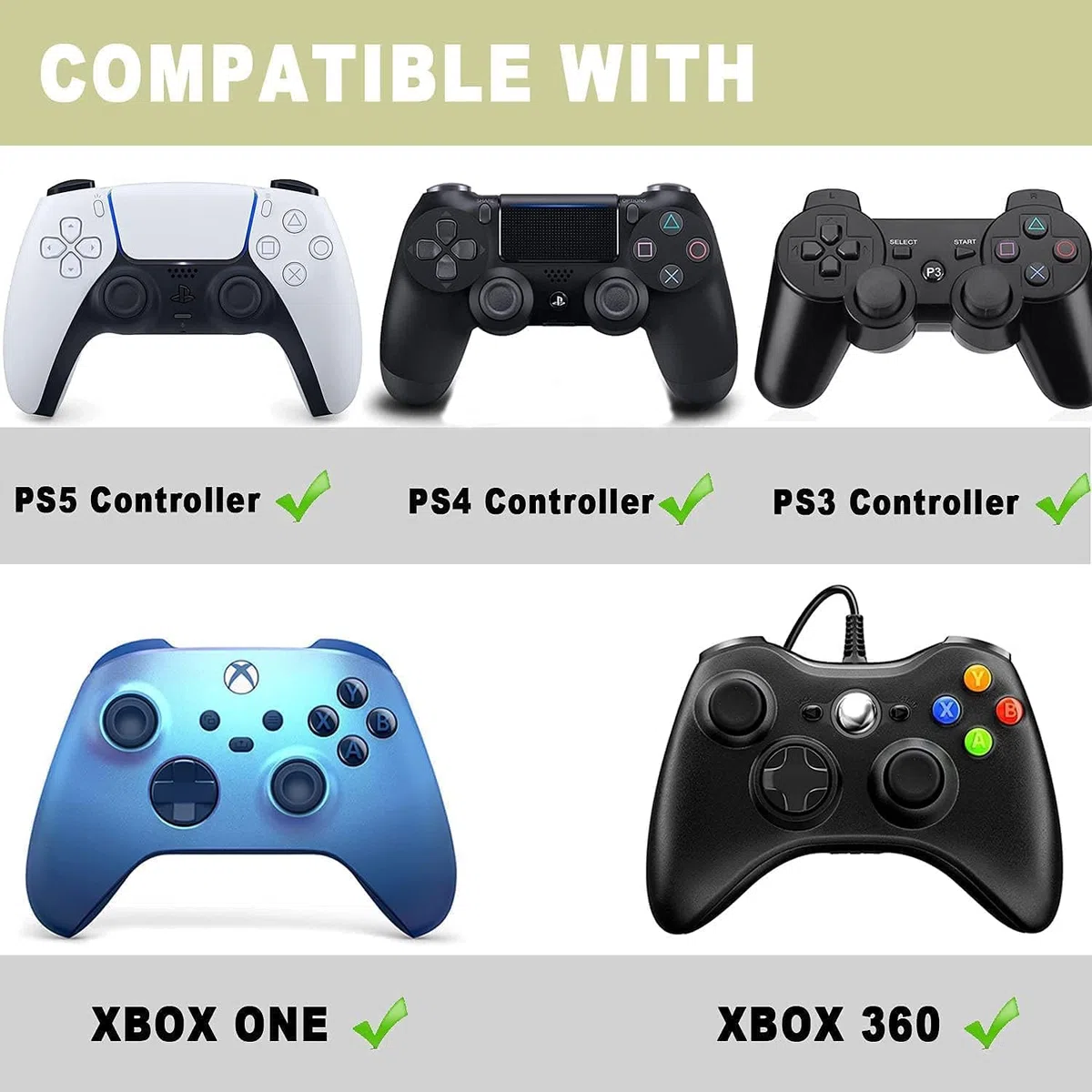 5 paia/10 pezzi controller joystick silicone Thumb Grips Caps, luminosi e antiscivolo per controller 360, Xbox One, PS2, PS3, PS4, PS5