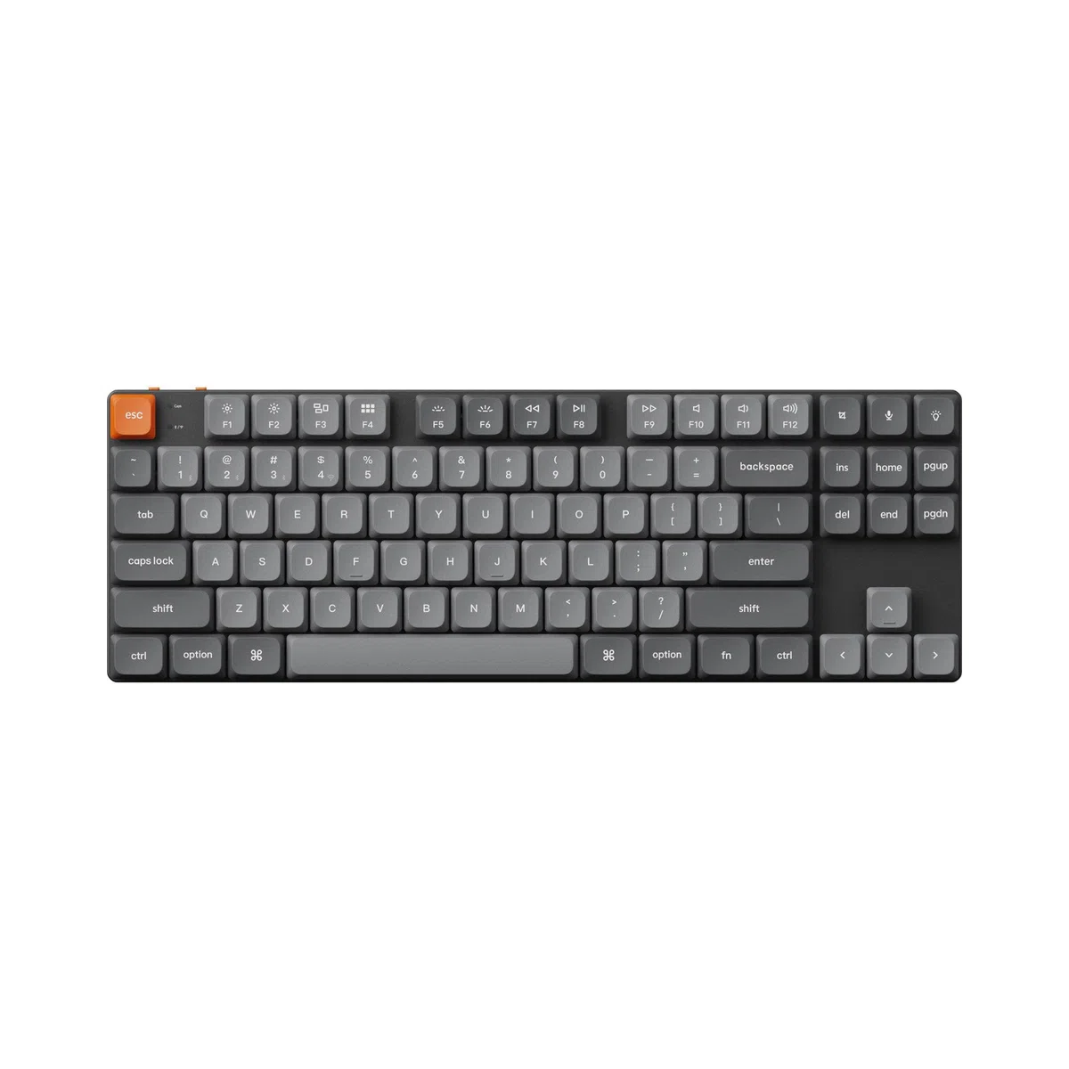 Keychron K1 Max Tastiera Meccanica Custom ultrasottile QMK/VIA Bluetooth wireless/cablata USB, 2.4 GHz Hot Swappable TKL Layout, RGB-LED, Gaming Tastiera con Low-Profile Gateron Red Switch