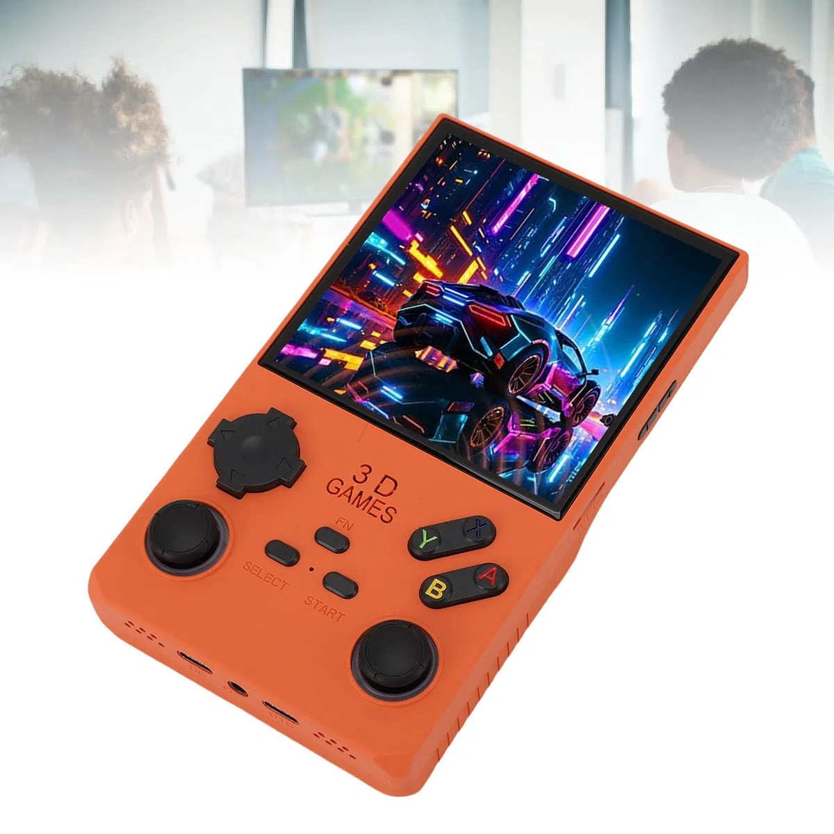 Console da Gioco Portatile retrò Console Portatile da 4,0 Pollici con Spazio di Archiviazione da 256 GB, Ideale per Viaggiatori di Tutte le età (ORANGE)