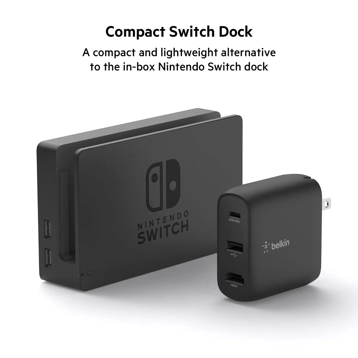Belkin Dock di ricarica PD da 45 W con USB-A, USB-C e HDMI | Combina ricarica rapida con connettività espansa, ideale per MacBook, laptop e PC home office e configurazioni da scrivania