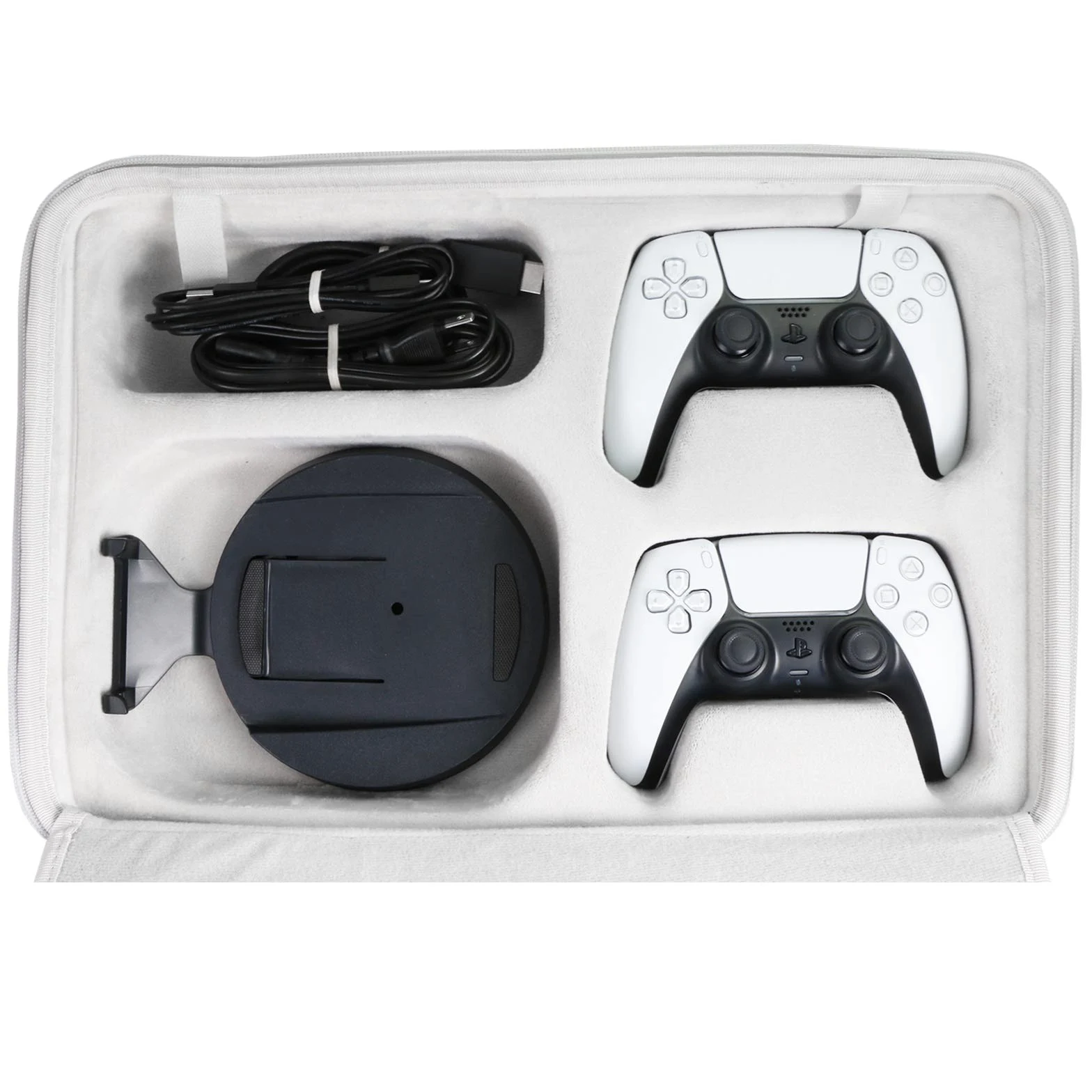 Khanka Custodia Rigida in EVA per Controller Sony PlayStation 5,Bianco | Per Controller Sony PlayStation 5, Realizzata in EVA, Struttura Rigida della Custodia, Adatta ai Viaggi, Solo Custodia