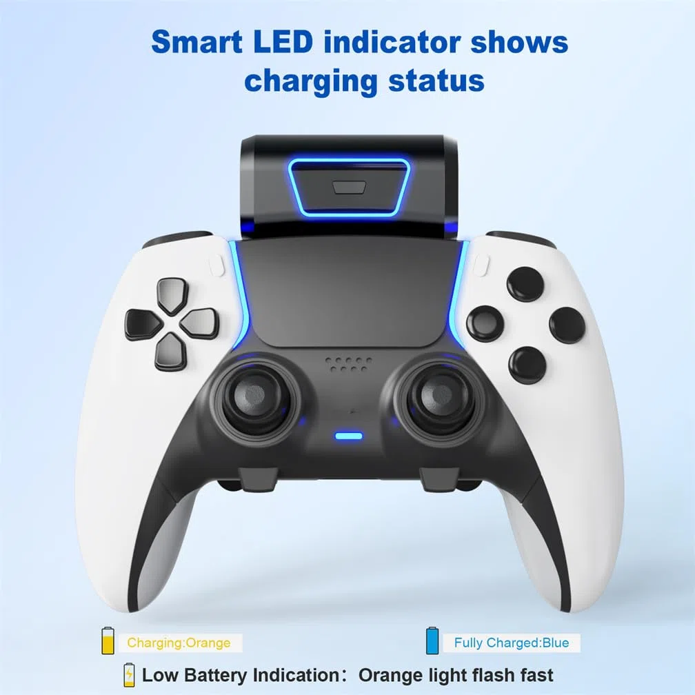 Batteria ricaricabile per controller di gioco, caricatore wireless da 1900 mAh per gamepad