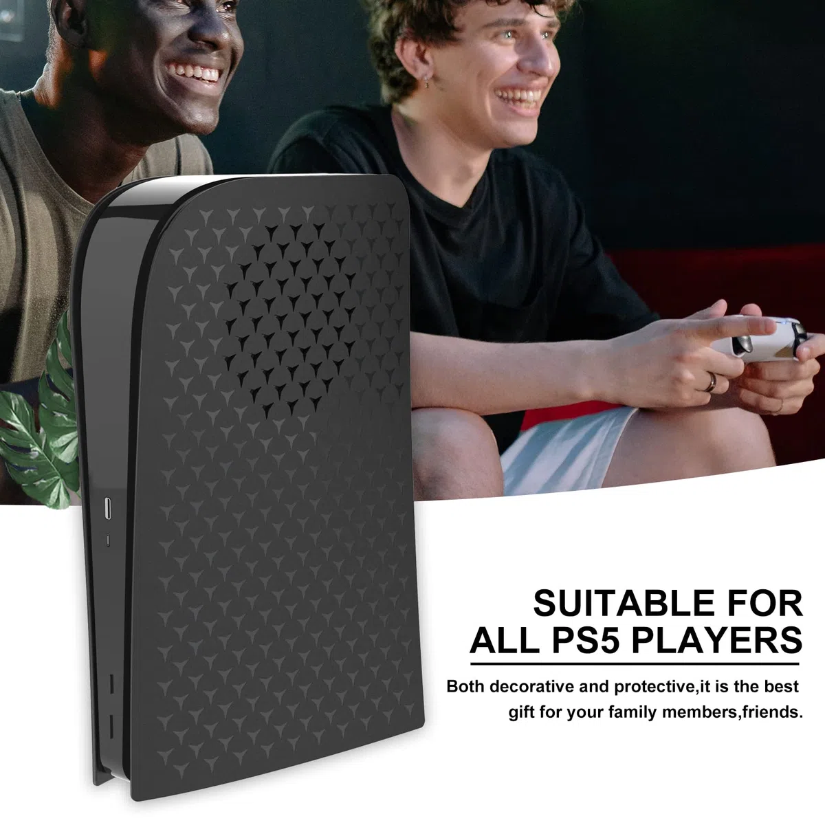 Piastre frontali per console PS5, accessori Playstation 5 con ventole, con filtro antipolvere per prese d'aria di raffreddamento, custodia antiurto in ABS - edizione digitale