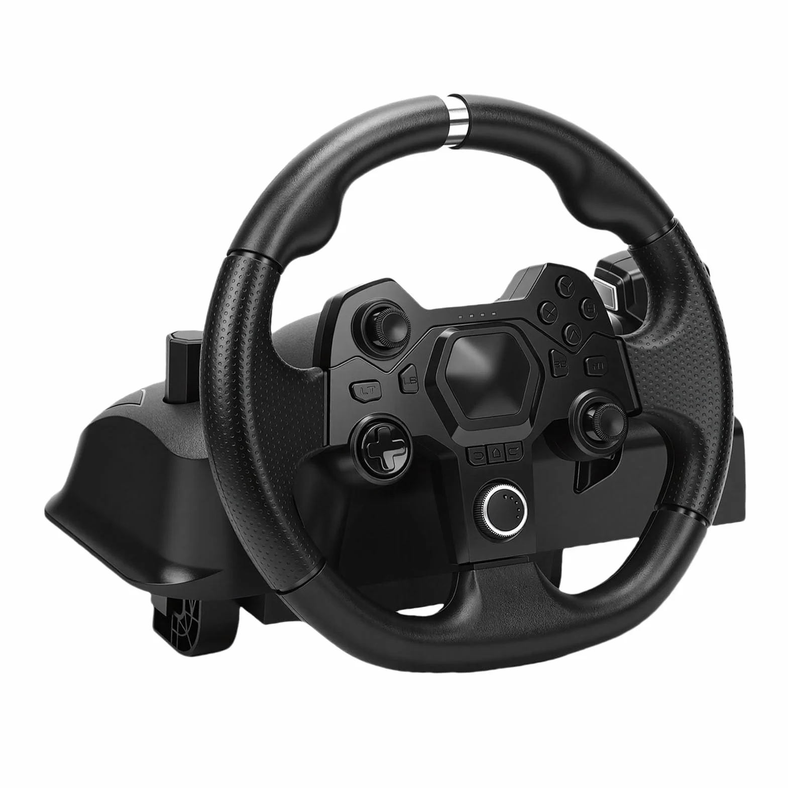 Fabater Set di Volanti Force Racing, Volante da 11" con Pedaliera a Molla, compatibilità Multipiattaforma per,