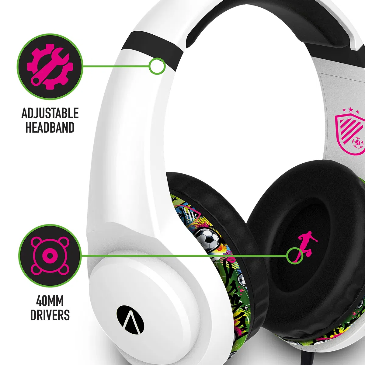 STEALTH Street Over-Ear - Cuffie da gioco con supporto, per PS4/PS5, Xbox, Nintendo Switch, PC con microfono flessibile, jack da 3,5 mm, cavo da 1,5 m, leggero, confortevole e durevole