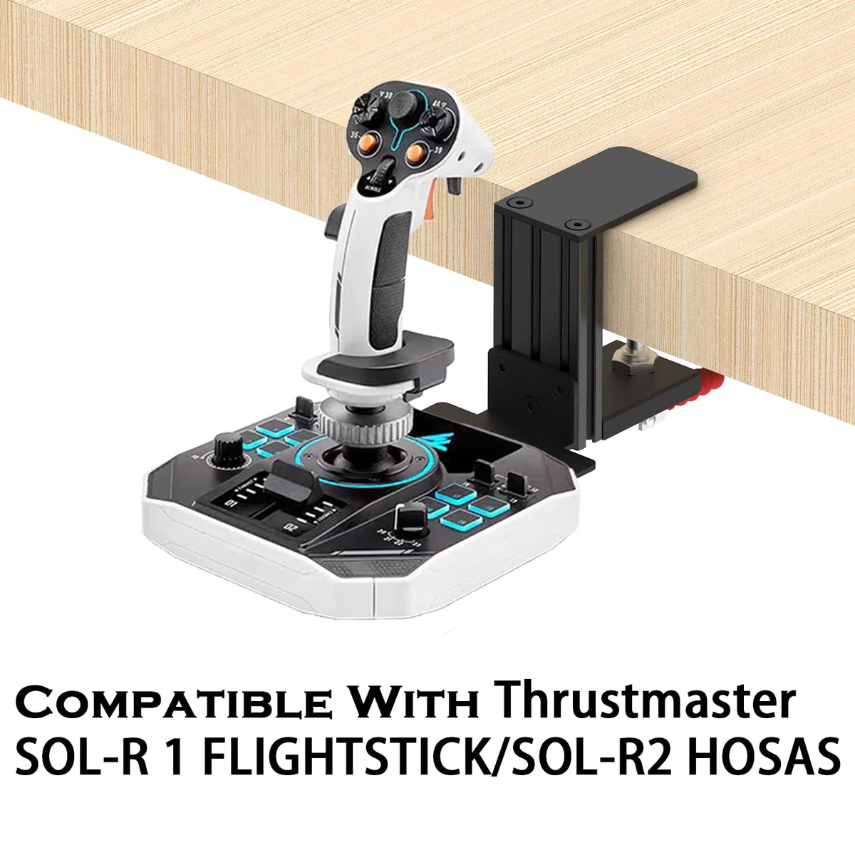 Joystick da tavolo per giochi di simulazione volo, montaggio Hotas - Compatibile con Thrustmaster T. Flight Hotas One/4/X, Sol-R2/Sol-R1, SimTask Farmstick, WINWING URSA MINOR Series, G Extreme 3D Pro