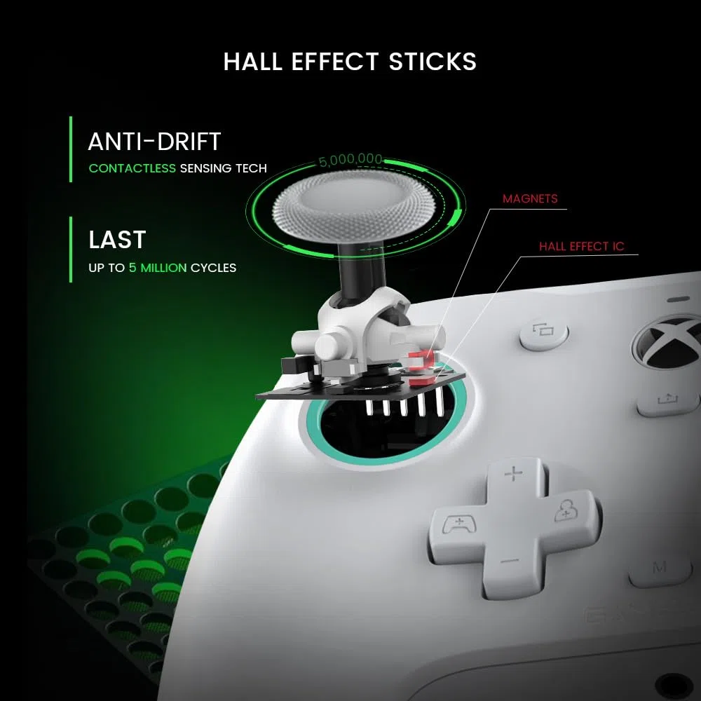 GameSir G7 SE Manette Xbox One sous licence officielle avec bâtons à effet Hall pour Windows 10/11, Xbox One, Xbox Series X/S, manette de jeu PC avec port pour écouteurs 3,5 mm