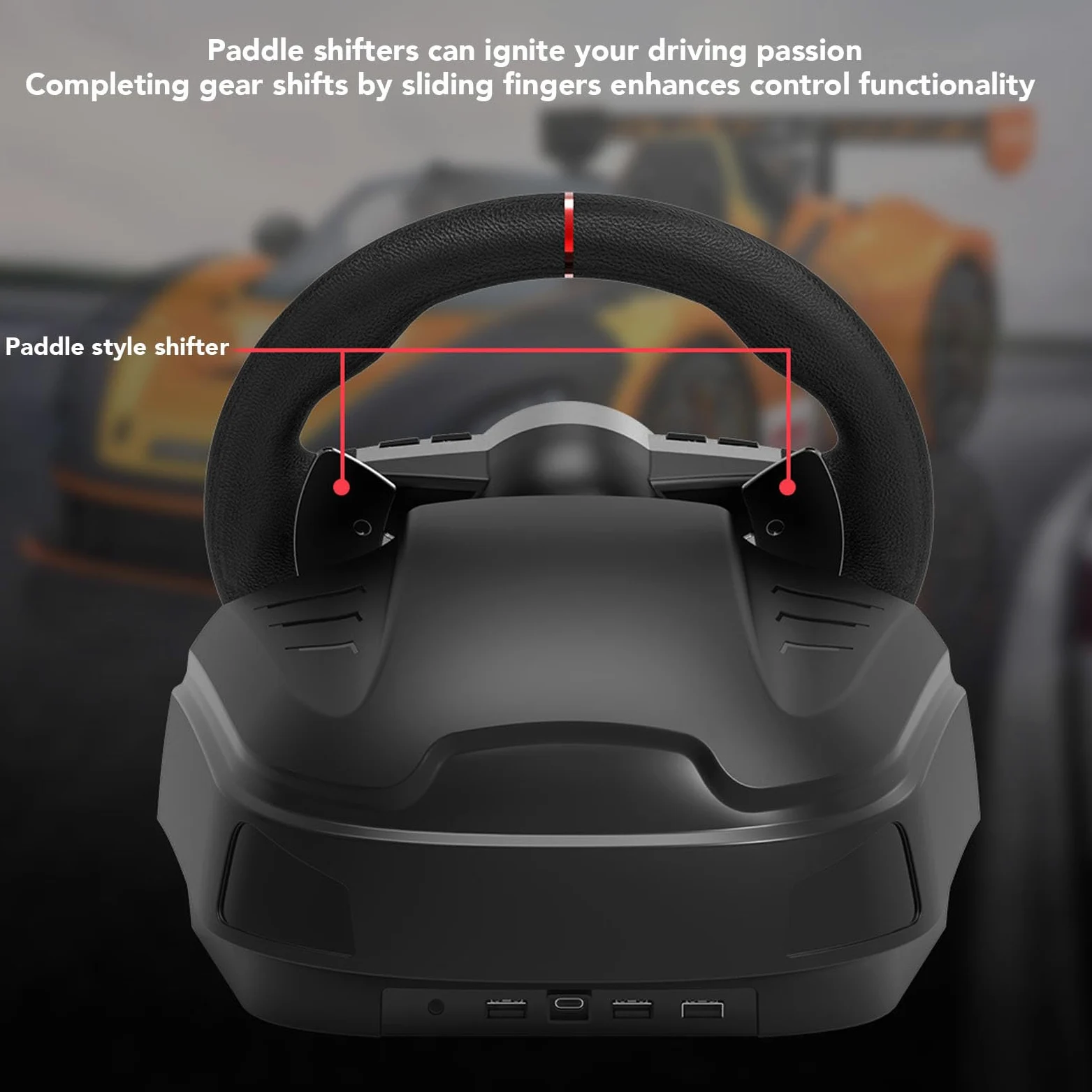 Annadue Set di Volanti da Corsa per PC Gaming per Console di Gioco, Volante da Corsa Sim per Auto per PC Girevole a 270 Gradi con Cambio a Pedali