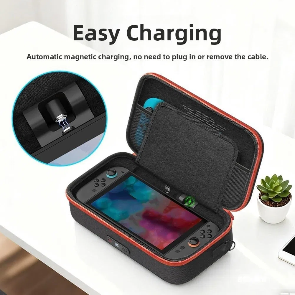 Custodia da trasporto per Switch 2, custodia di ricarica wireless per Switch 2, con display digitale batteria da 20.000 mAh