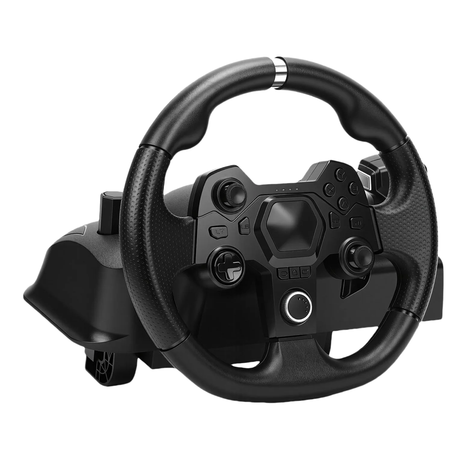 Fabater Set di Volanti Force Racing, Volante da 11" con Pedaliera a Molla, compatibilità Multipiattaforma per,