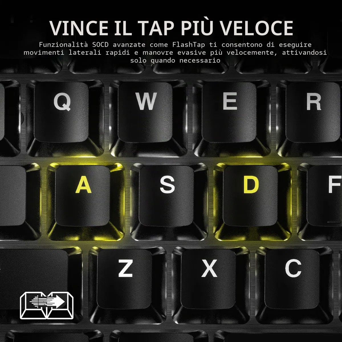 CORSAIR K70 PRO TKL RGB Tastiera da gioco magnetica e meccanica cablata – Switch CORSAIR MGX Hyperdrive pre-lubrificati, trigger rapido ad effetto Hall, 8000 Hz Hyper-Polling, QWERTY NA, nero