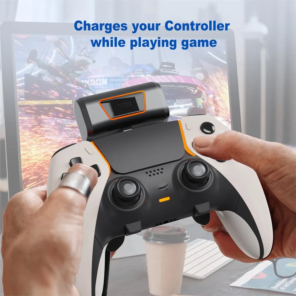 Batteria ricaricabile per controller di gioco, caricatore wireless da 1900 mAh per gamepad